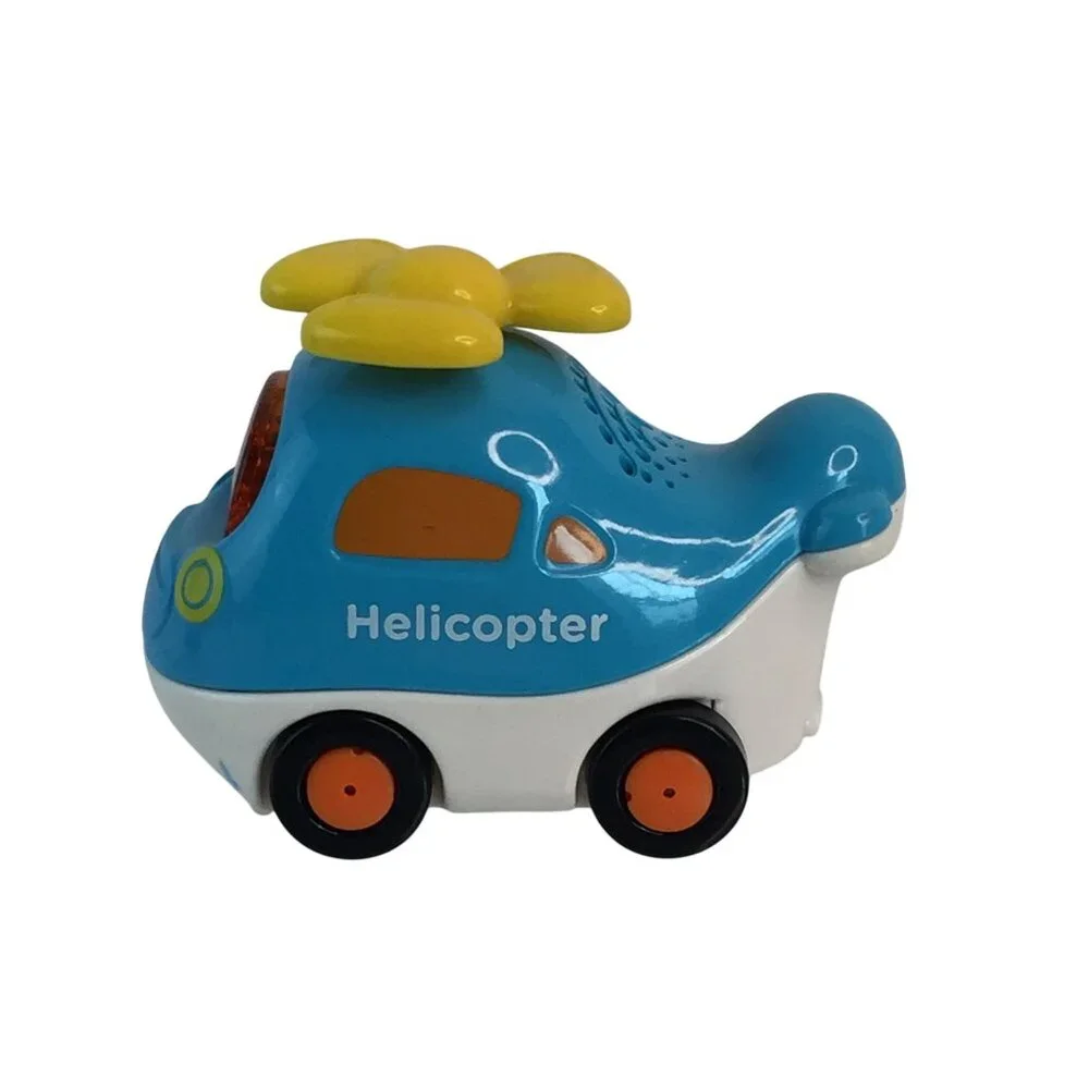Vtech Go‎ Go Smart Wheels Black Police Car Blue Helicopter Lights Sounds Tested